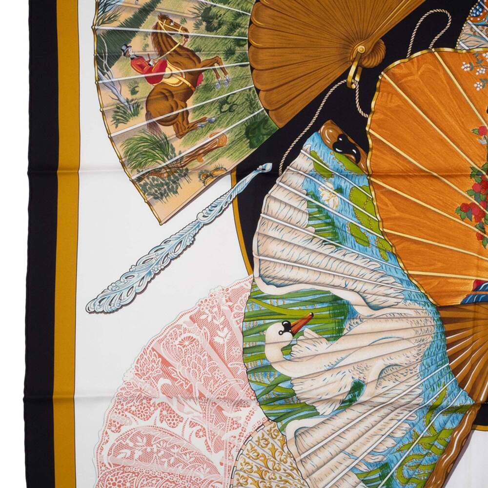 HERMES Black Silk Scarf - Picture 8 of 16